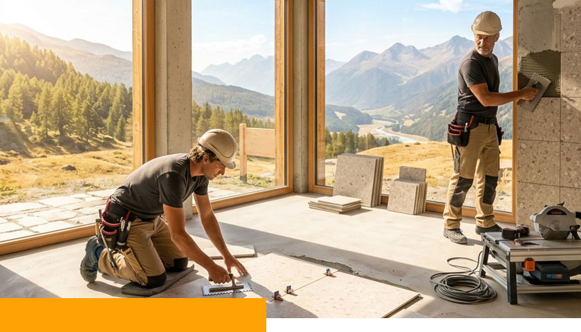 Binarity builders working on a private home in Catalonia