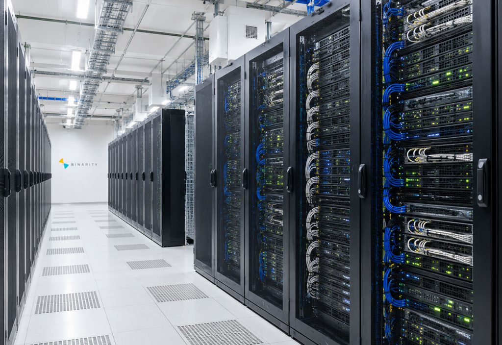 Binarity server room — DevOps and IT infrastructure management