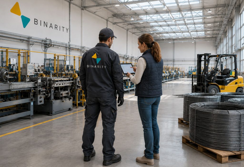 Binarity nail manufacturing facility in Manresa — production floor