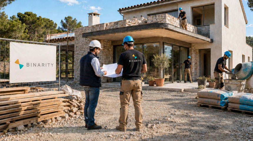 Private home construction site in Catalonia
