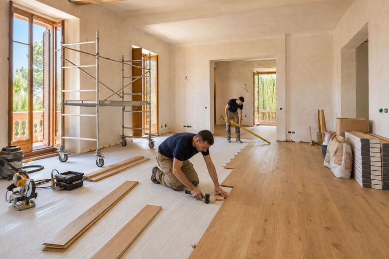 Major renovation of a home interior
