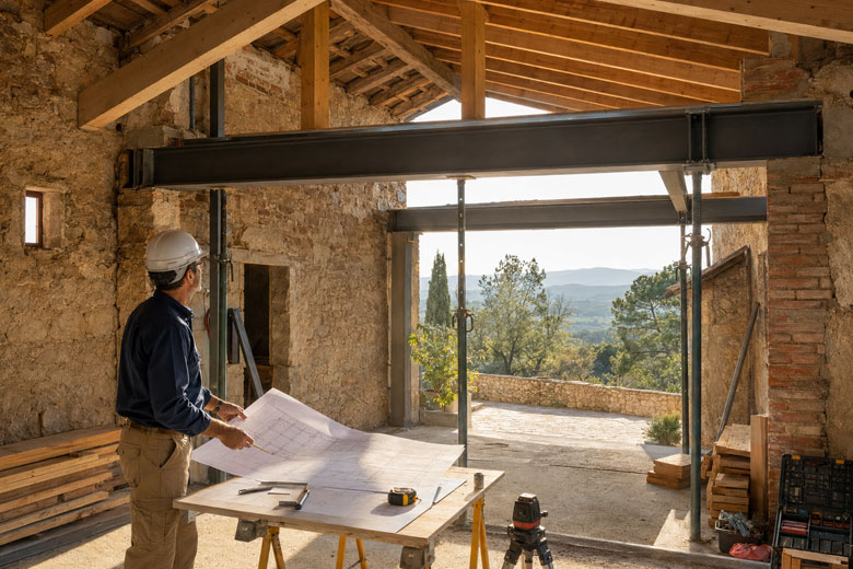 Structural reconstruction of an existing house