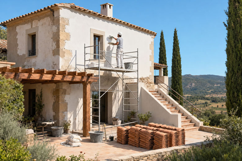 Exterior and facade renovation of a villa